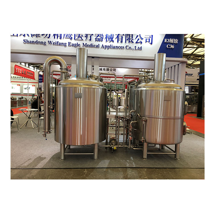 2 Vesssels Brewhouse equipment for beer brewing ZXF